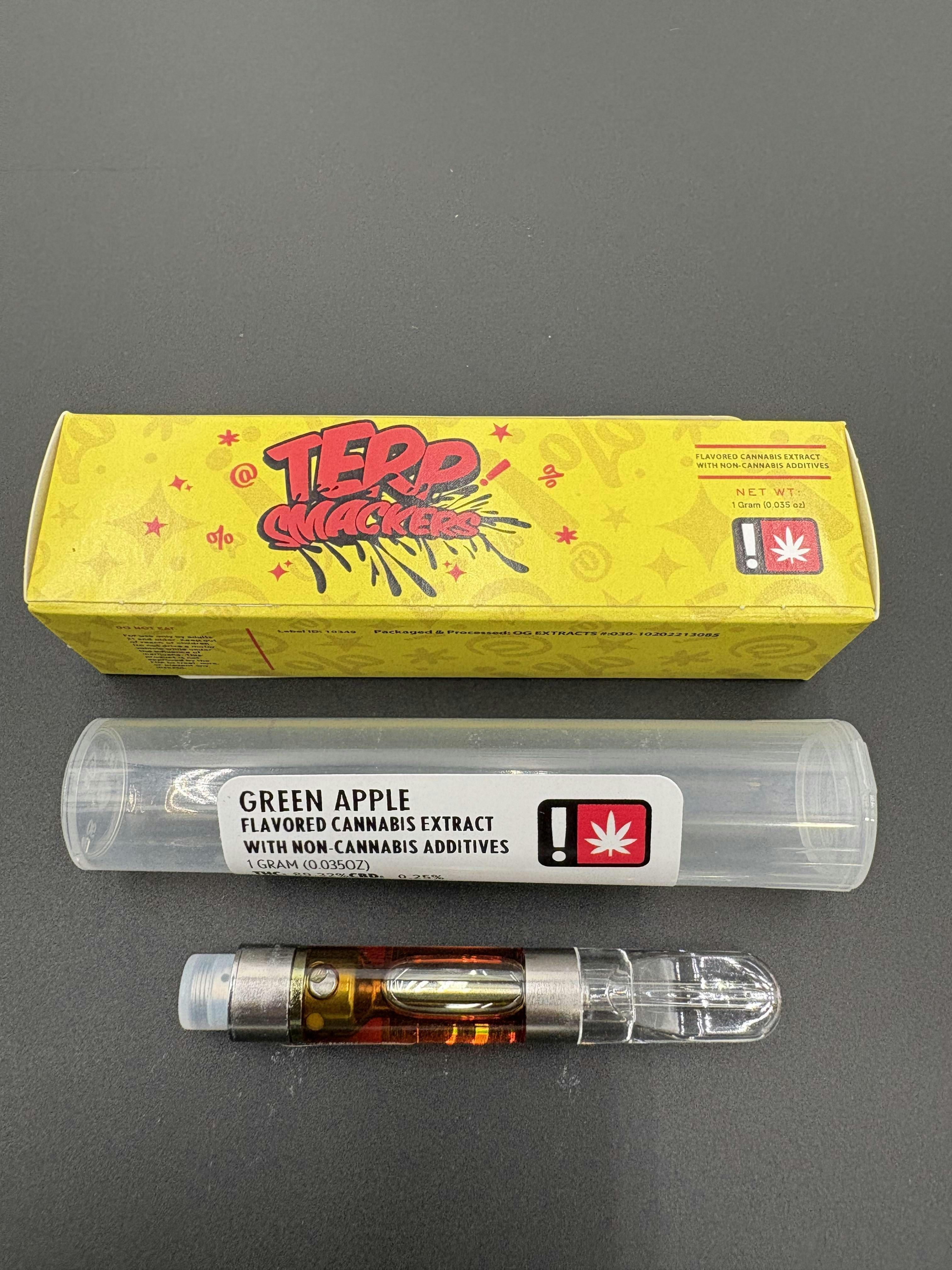 Hoodview Cannabis - Terp Smackers | Green Apple Cartridge 1g - 1