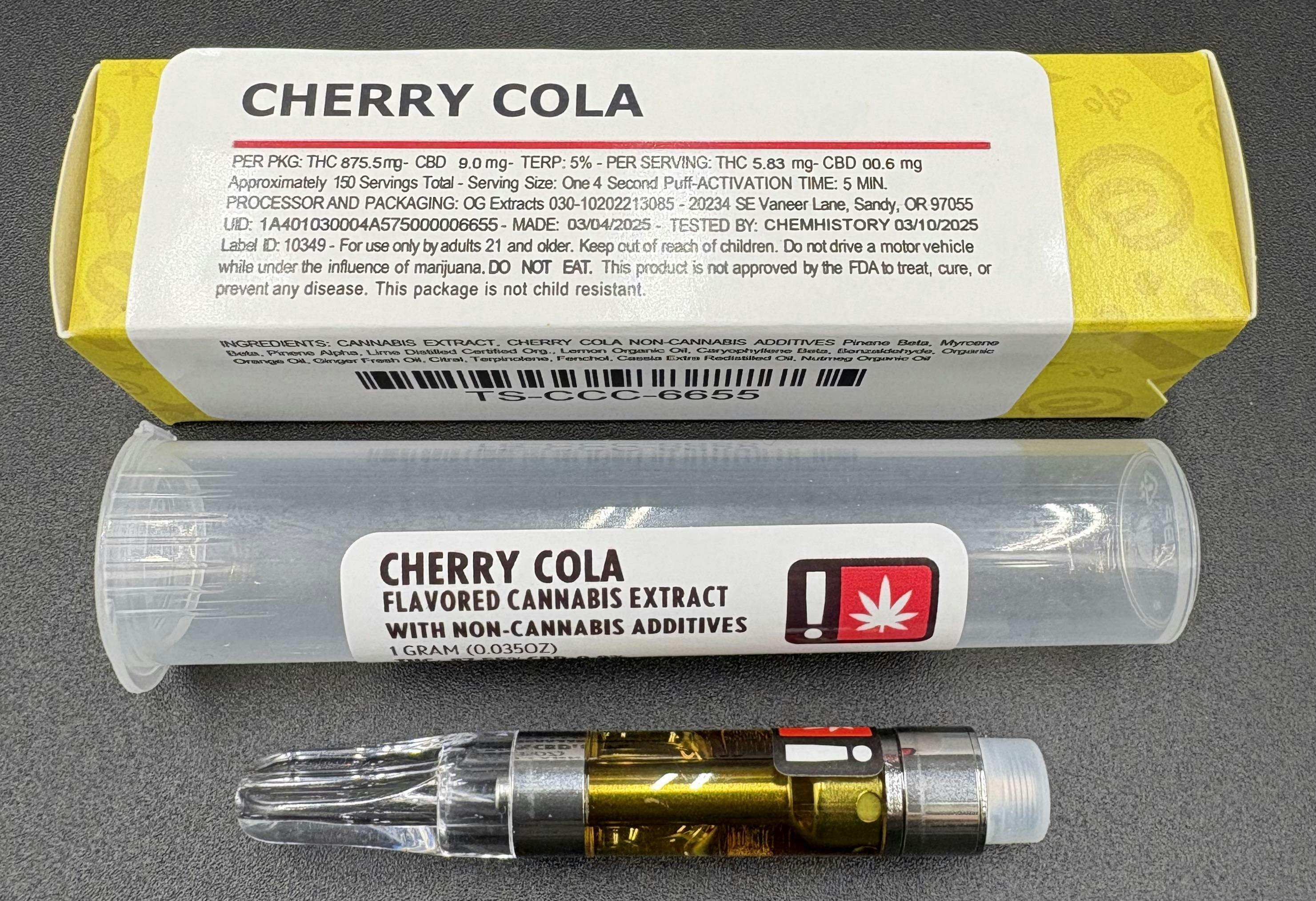 Hoodview Cannabis - Terp Smackers | Cherry Cola Cartridge 1g - 1