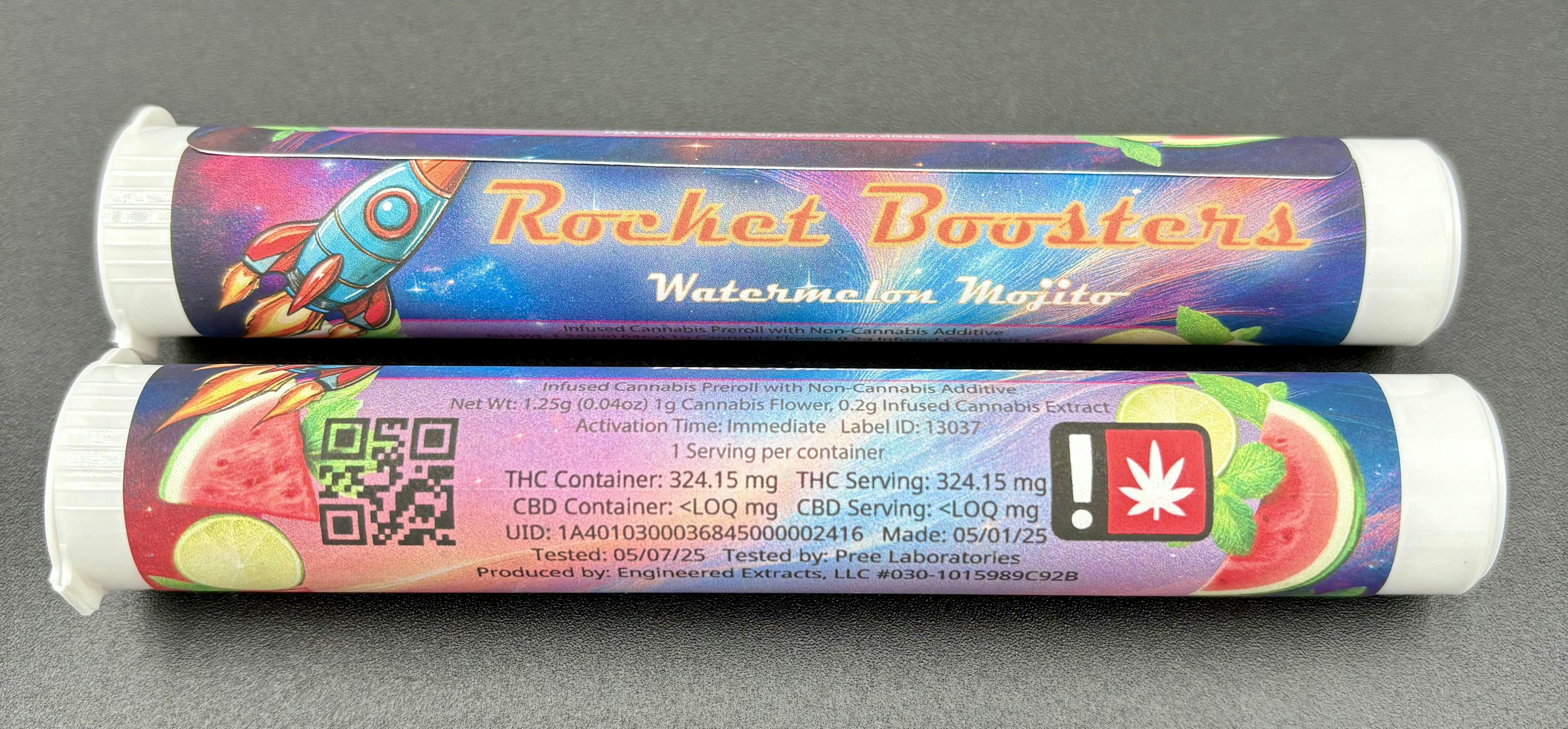 Hoodview Cannabis - Rocket Booster | Watermelon Mojito Infused Pre Roll 1g - 1