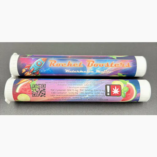 Hoodview Cannabis - Rocket Booster | Watermelon Mojito Infused Pre Roll 1g - 1