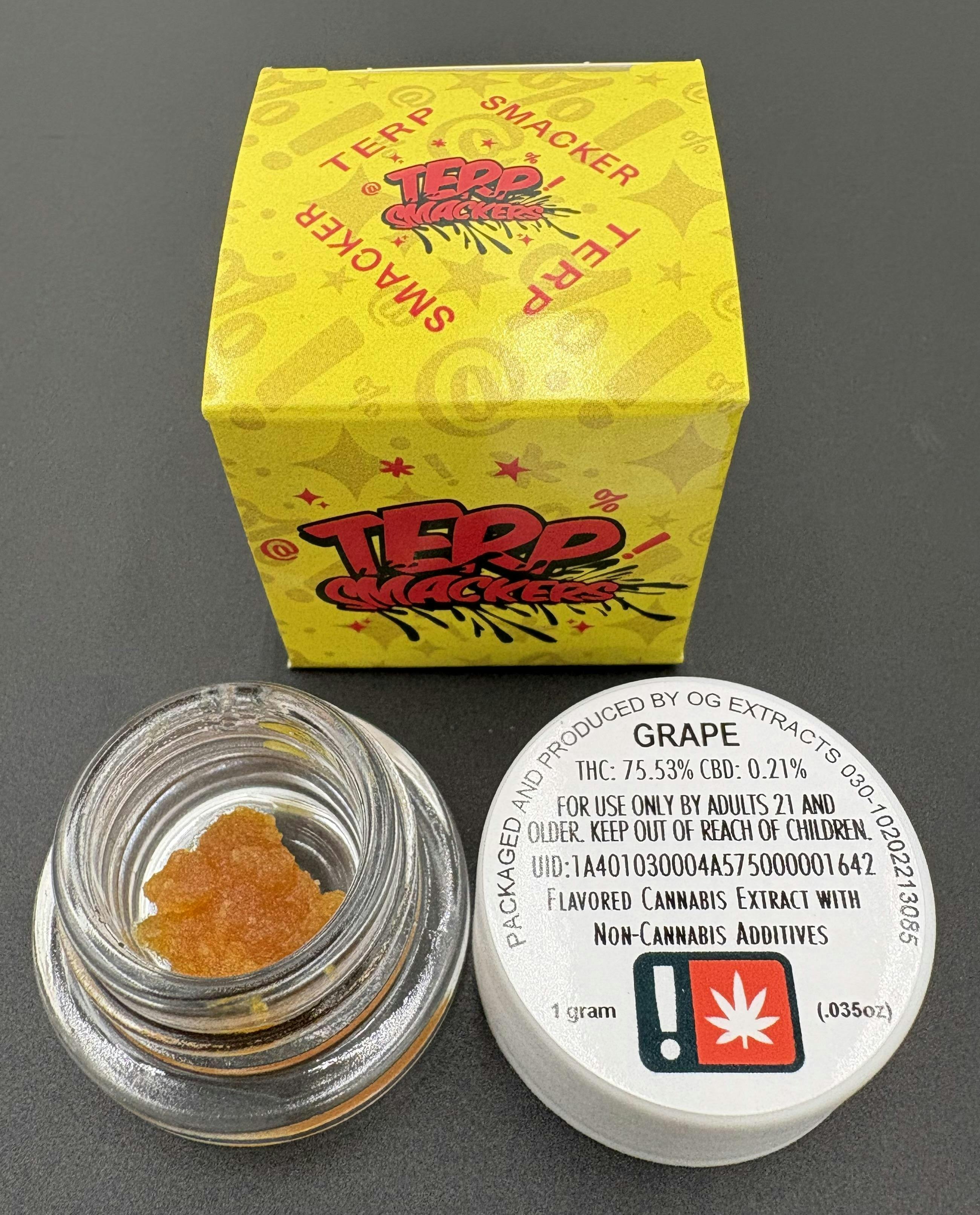 Hoodview Cannabis - Terp Smackers | Grape Live Resin 1g - 1