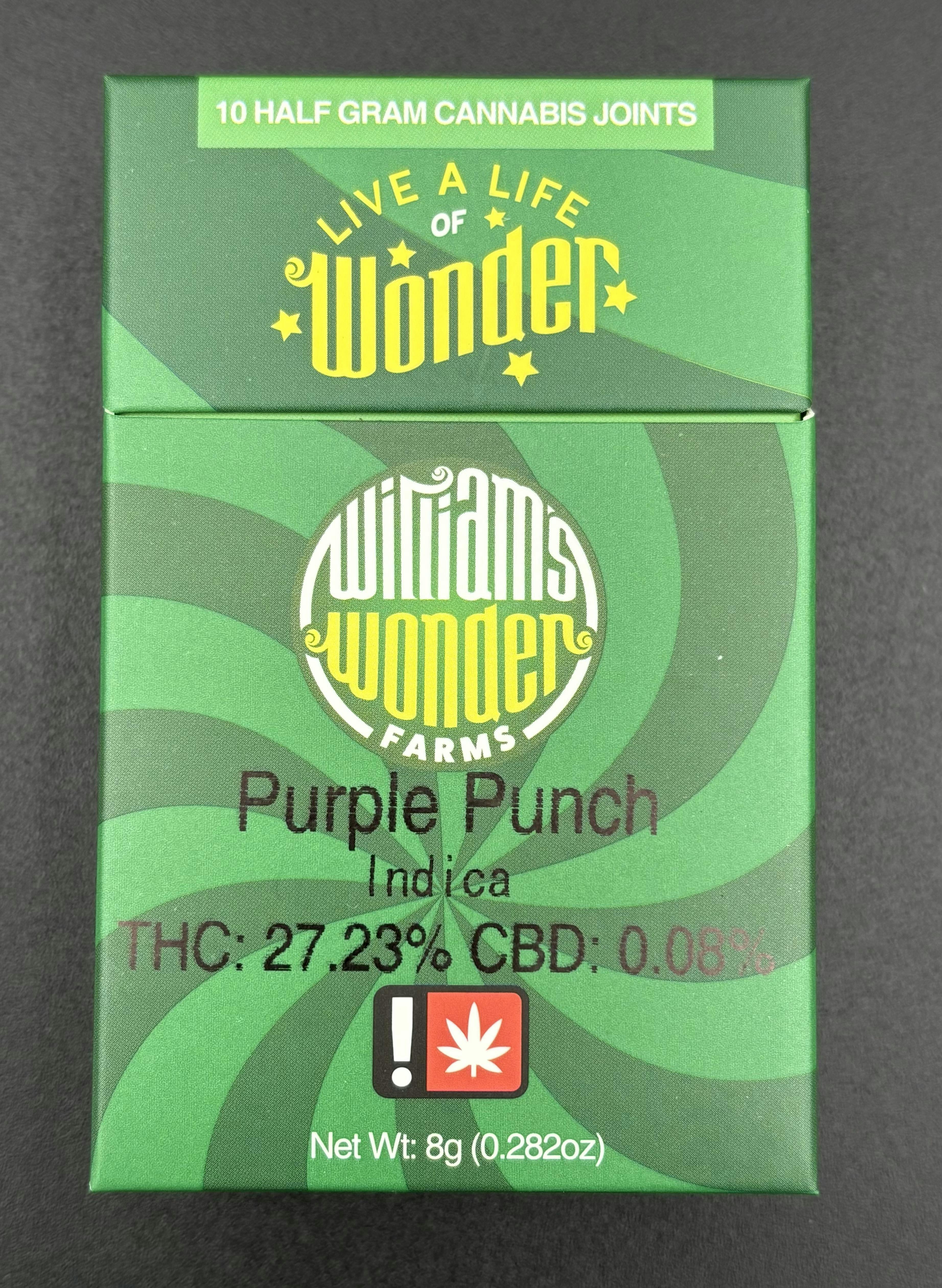 Hoodview Cannabis - WillIams Wonder | Purple Punch Pre Roll .5g- 10pk - 1
