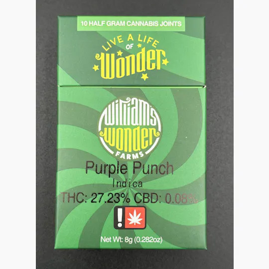 Hoodview Cannabis - WillIams Wonder | Purple Punch Pre Roll .5g- 10pk - 1