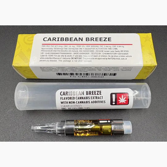 Hoodview Cannabis - Terp Smackers | Caribbean Breeze Cartridge 1g - 1