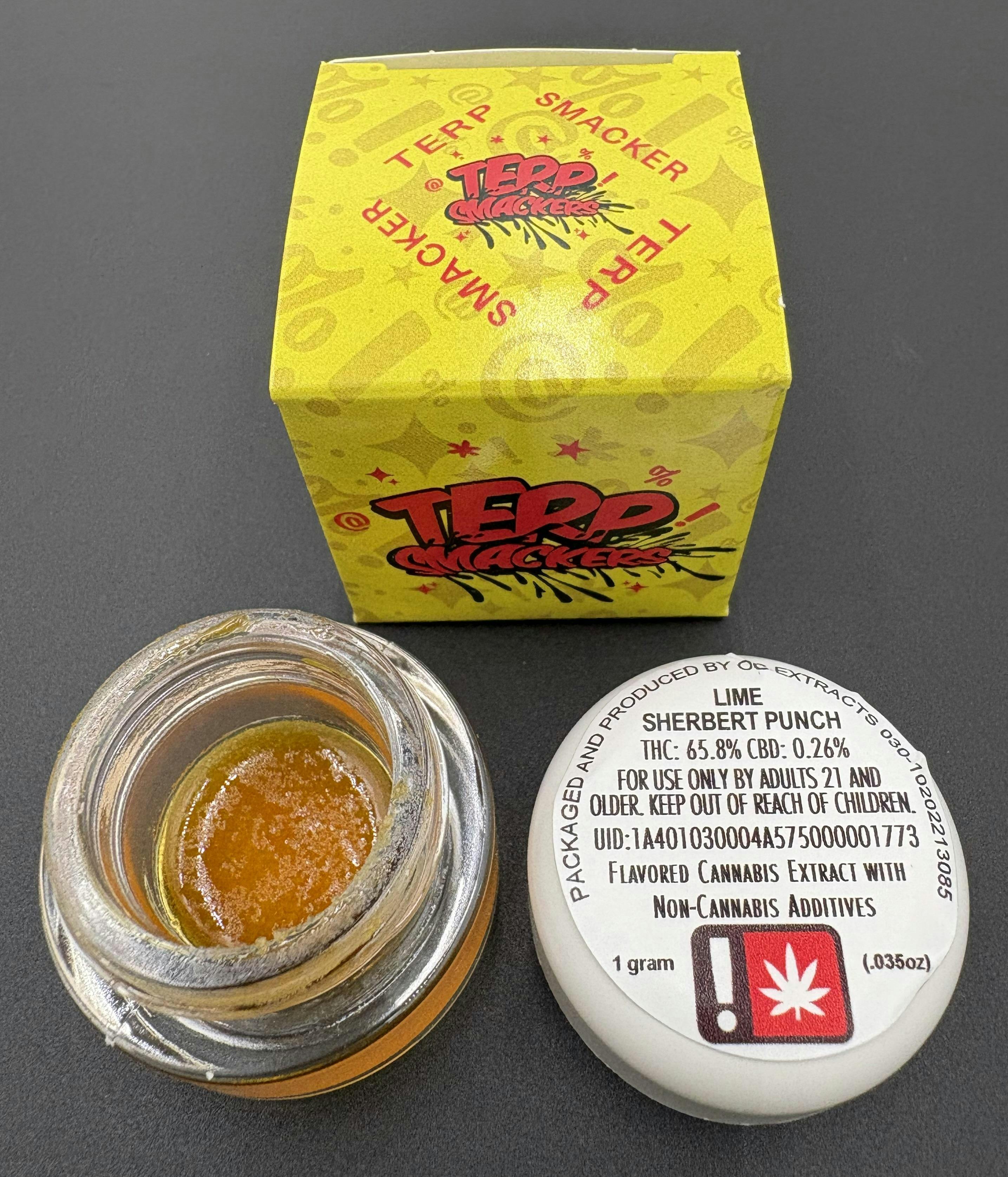 Hoodview Cannabis - Terp Smackers | Lime Sherbert Punch Live Resin 1g - 1