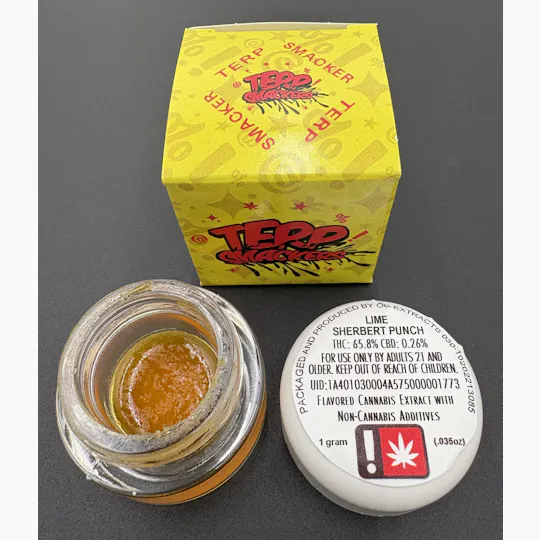 Hoodview Cannabis - Terp Smackers | Lime Sherbert Punch Live Resin 1g - 1
