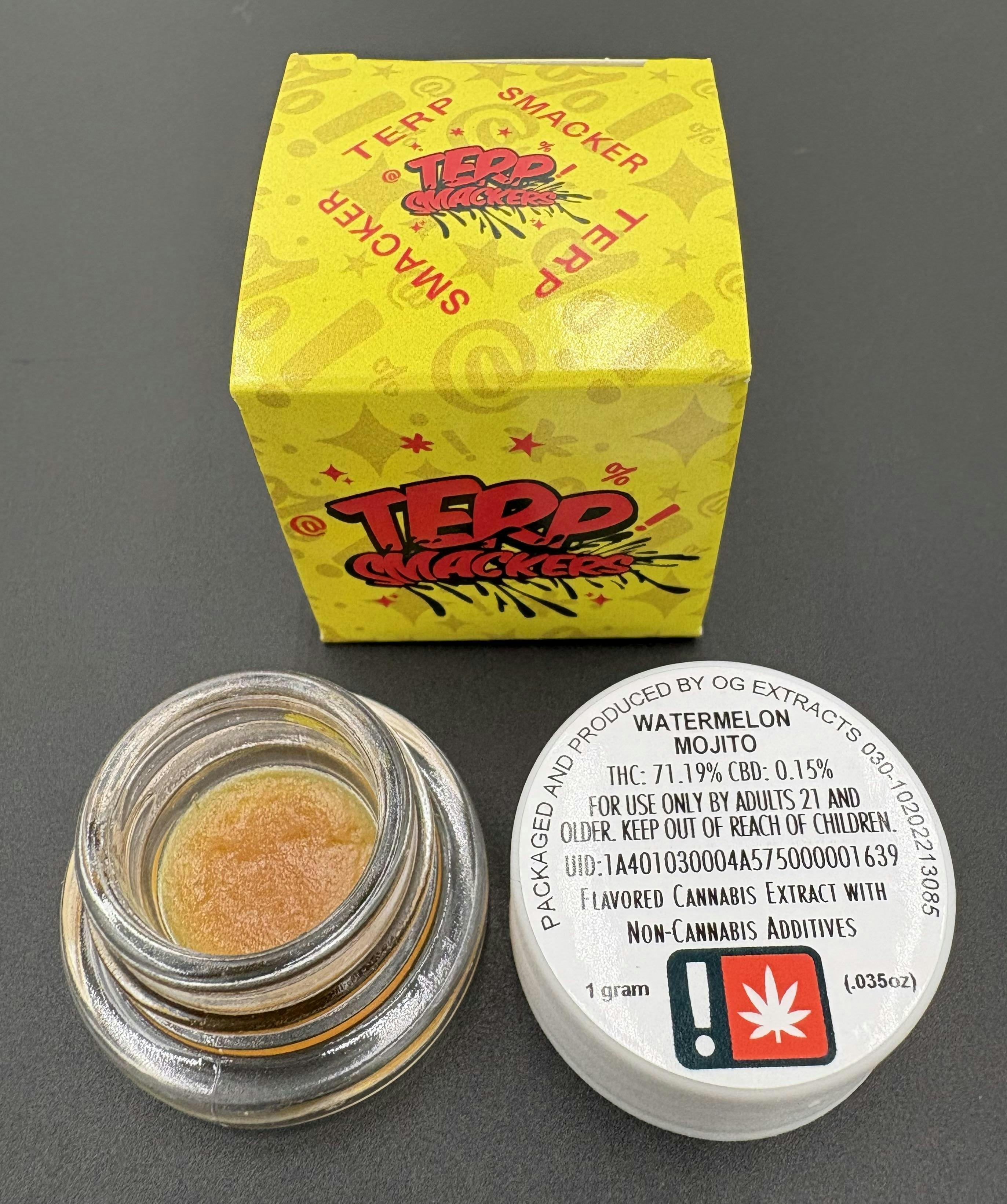 Hoodview Cannabis - Terp Smackers | Watermelon Mojito Live Resin 1g - 1