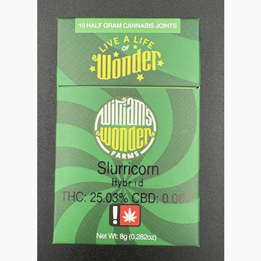 Hoodview Cannabis - WillIams Wonder | Slurricorn Pre Roll .5g- 10pk - 1