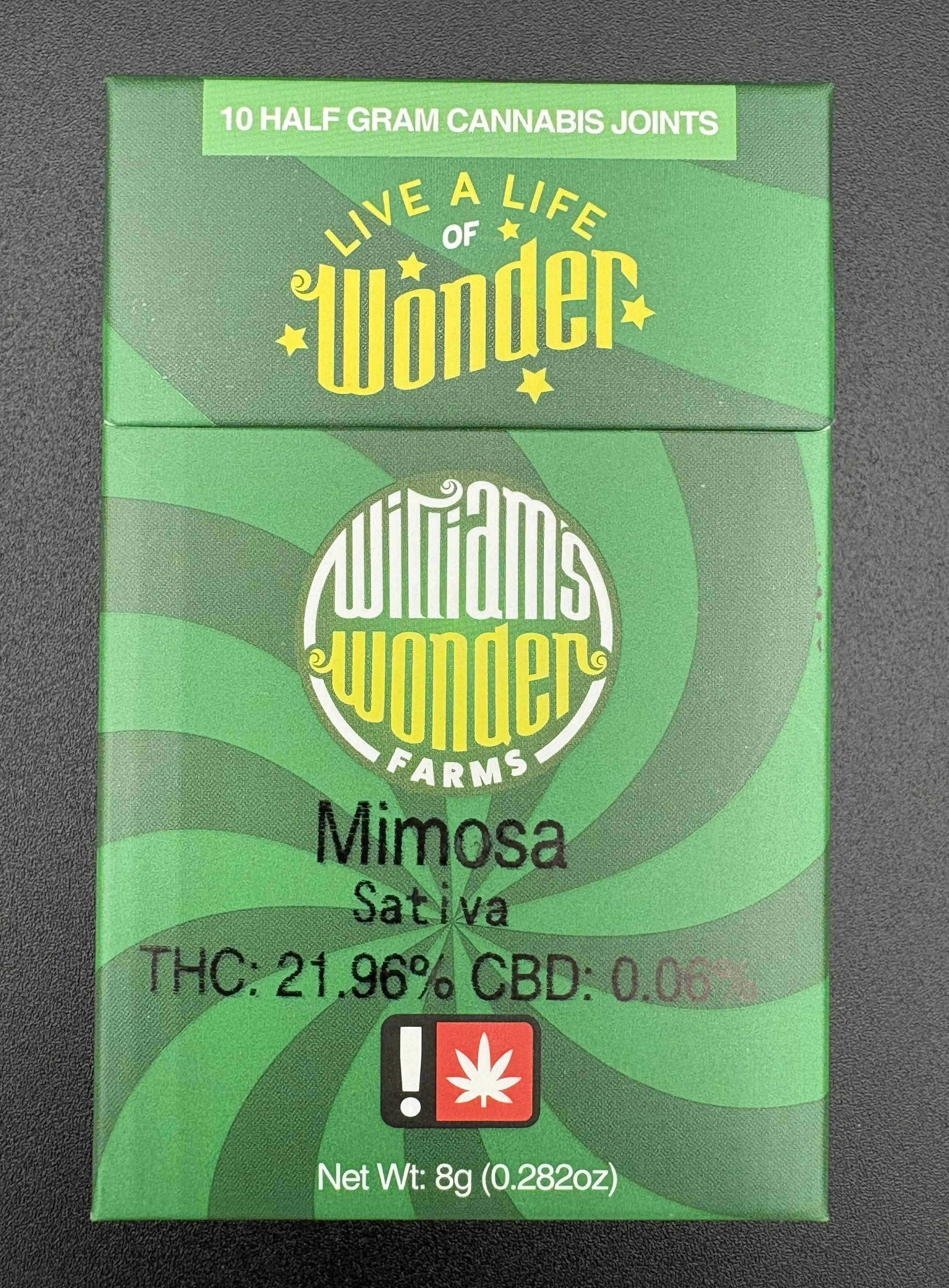 Hoodview Cannabis - WillIams Wonder | Mimosa Pre Roll .5g- 10pk - 1