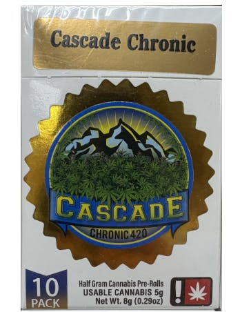 Hoodview Cannabis - Cascade Chronic | Platinum Chronic Pre Roll 10pk - .5g - 1