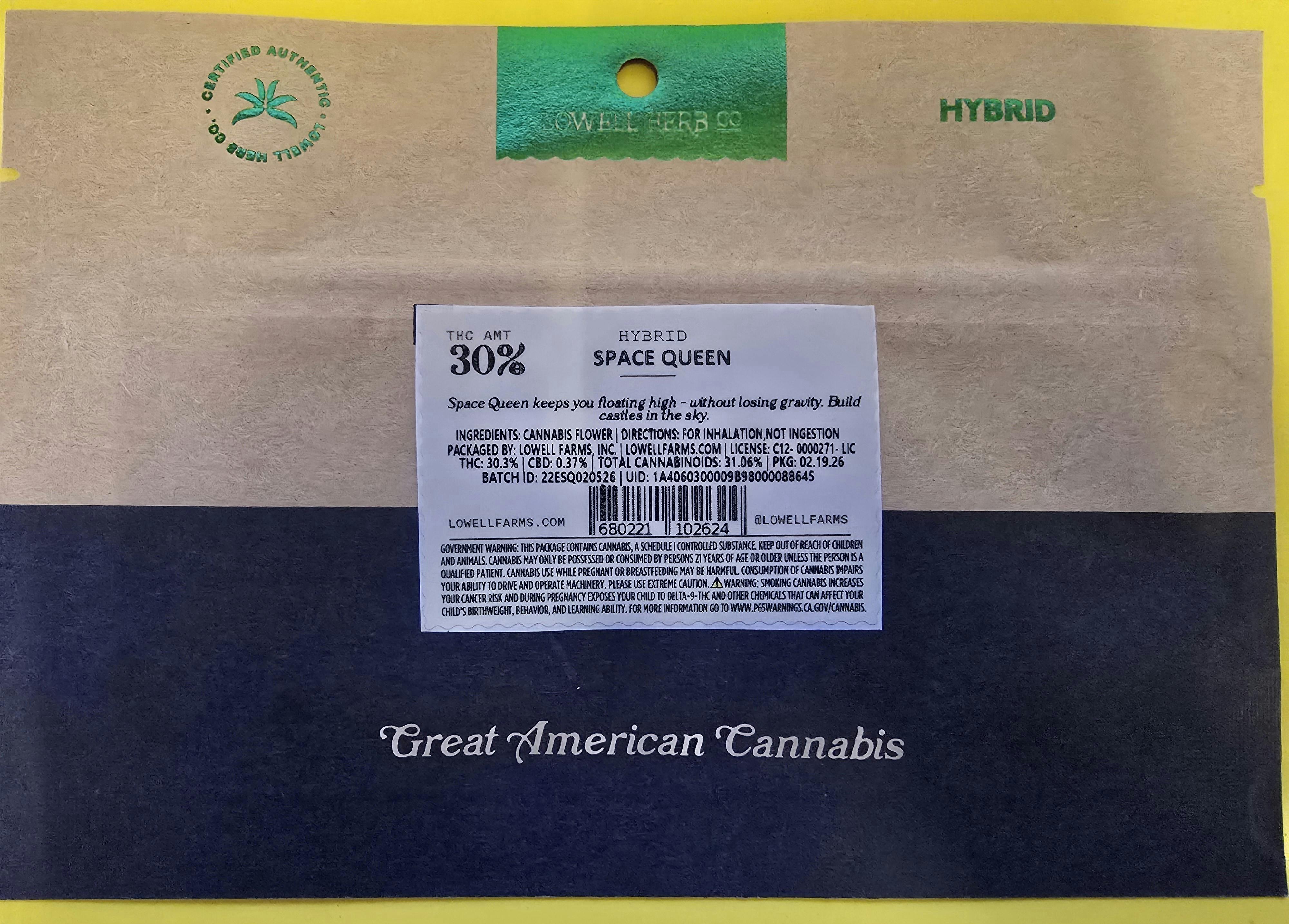 Lowell Herb Co. - LOWELL LITTLES, Space Queen, Hybrid 14g - 1