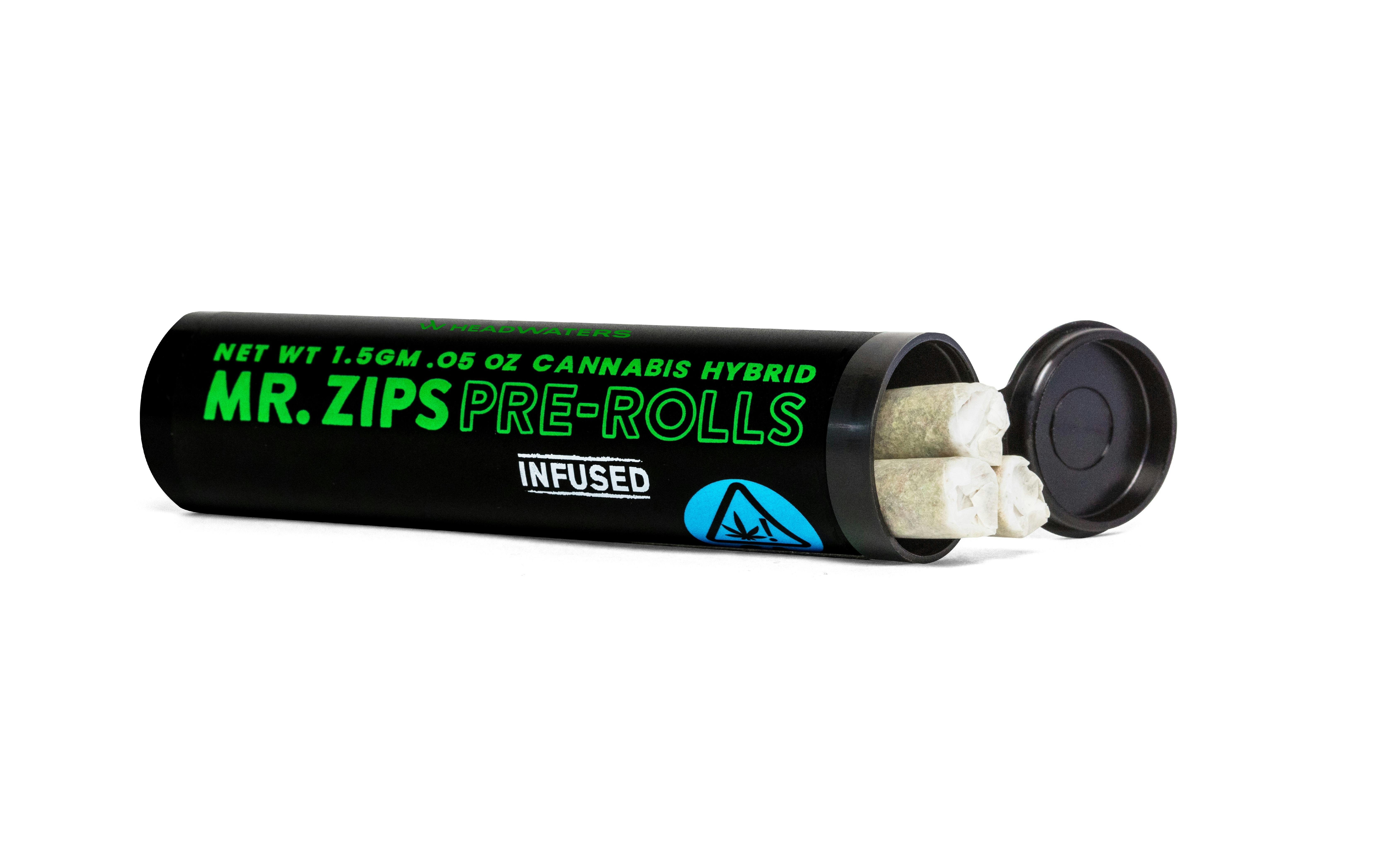 MR. ZIPS - MR. ZIPS | Cherry Runtz | Hybrid | Infused Pre-Roll | 3-Pack 0.5g - 1
