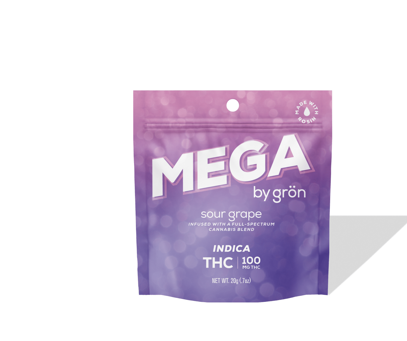 Grön Edibles - Mega | Sour Grape | Indica | 100mg THC | 10pk - 1