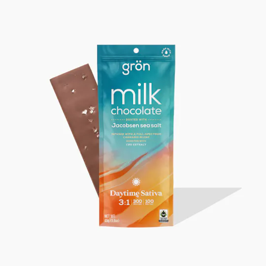 Grön Edibles - Milk Chocolate | Daytime Sativa | 3:1 CBG/THC | 10pk - 1