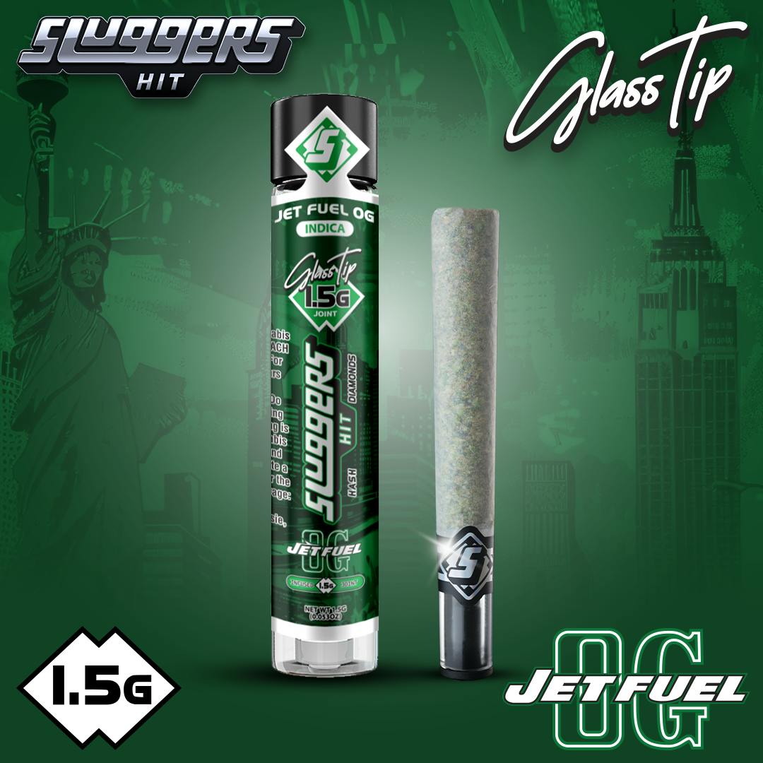 Sluggers Hit - Sluggers - Jet Fuel OG Glass Tip Infused Preroll 1.5g - 1