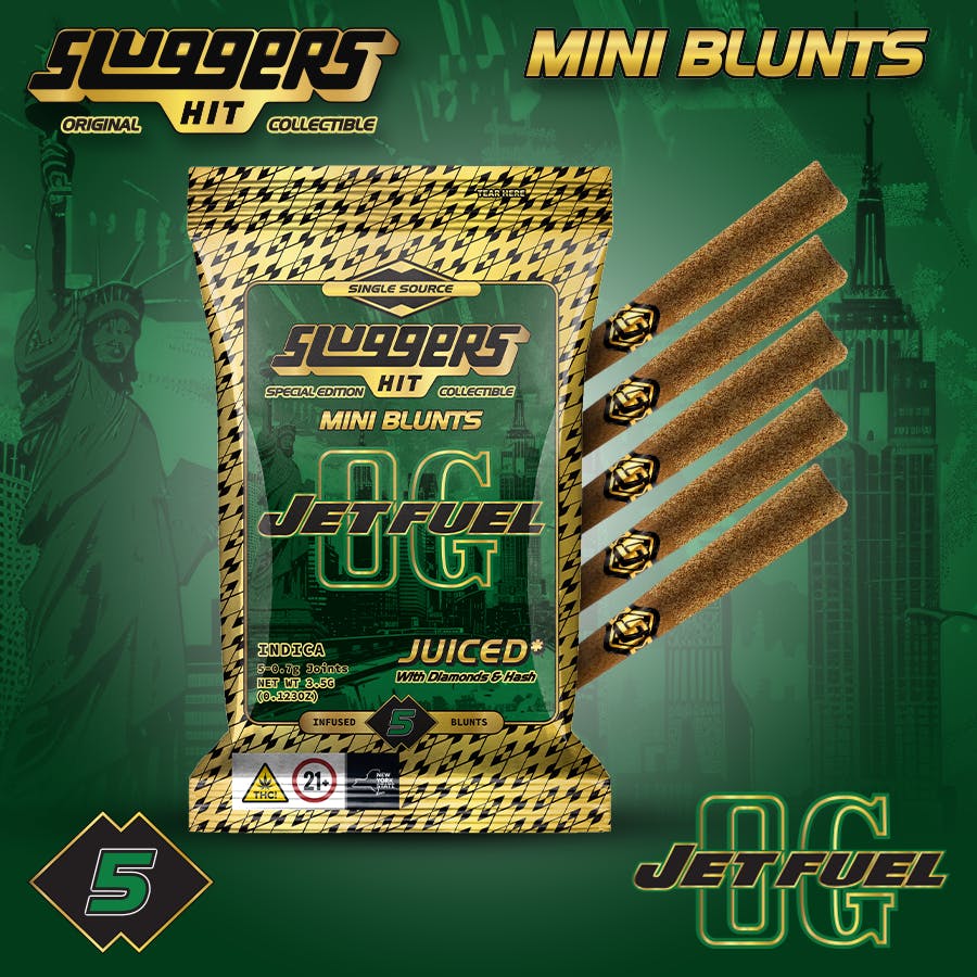 Sluggers Hit - Sluggers - Jet Fuel OG Infused Mini Blunts 3.5g - 5pk - 1