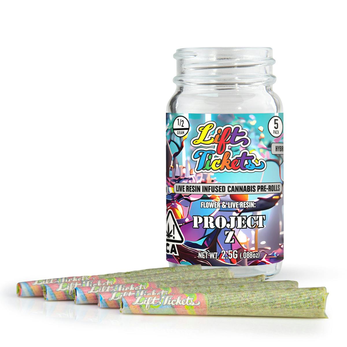 Lift Tickets - Project Z - 0.5g Infused Pre Roll Multipack (5) - 1
