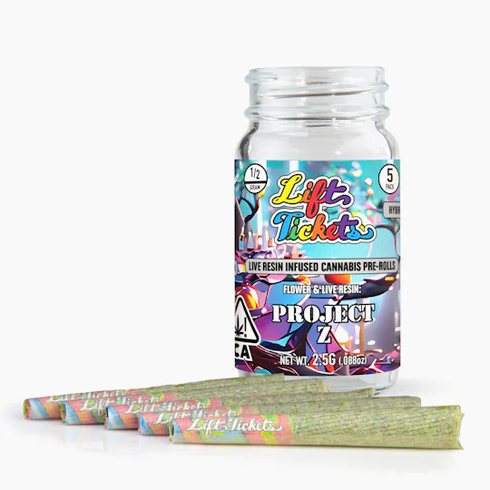 Lift Tickets - Project Z - 0.5g Infused Pre Roll Multipack (5) - 1