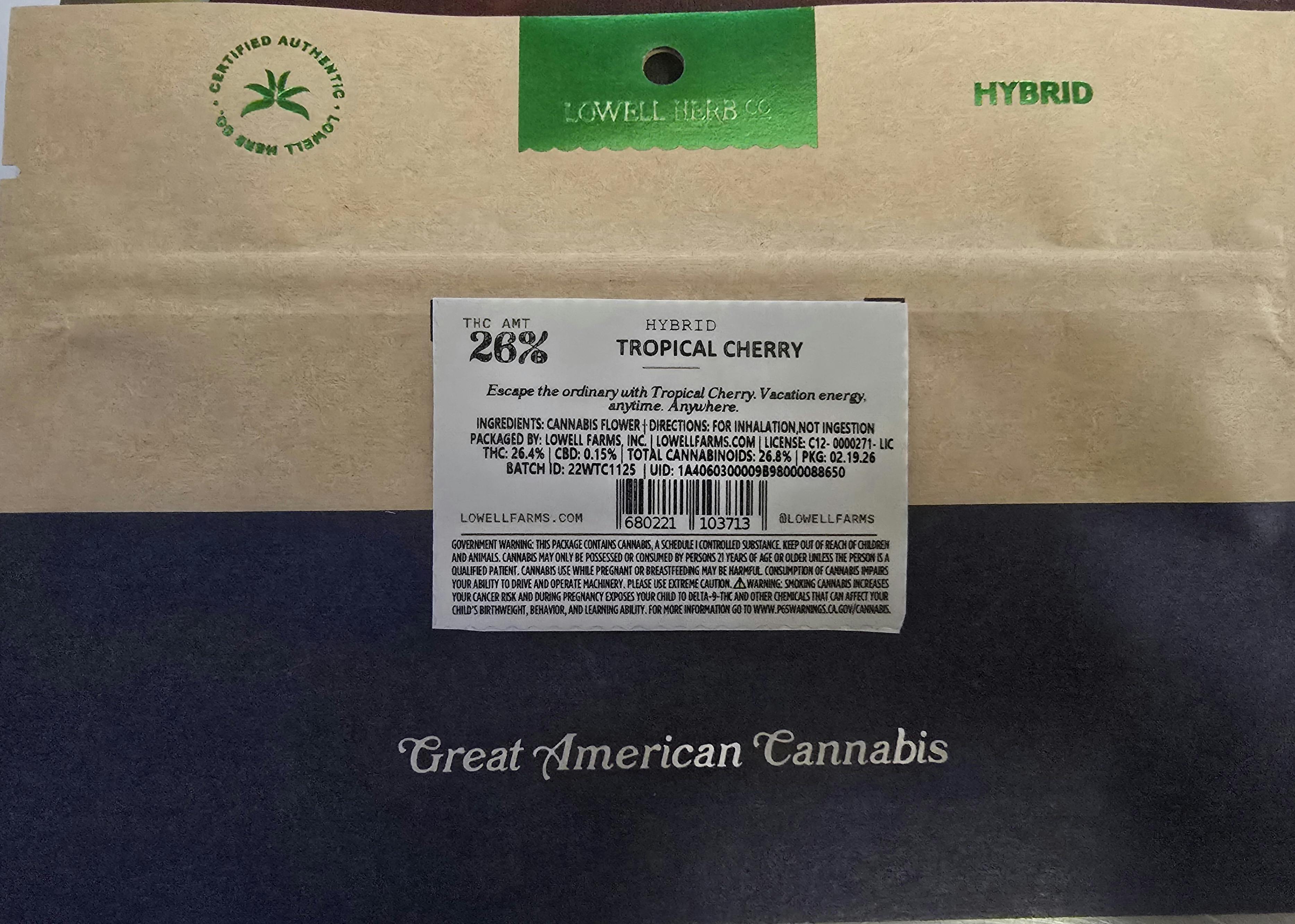 Lowell Herb Co. - LOWELL LITTLES Tropical Cherry 14g, Hybrid - 1