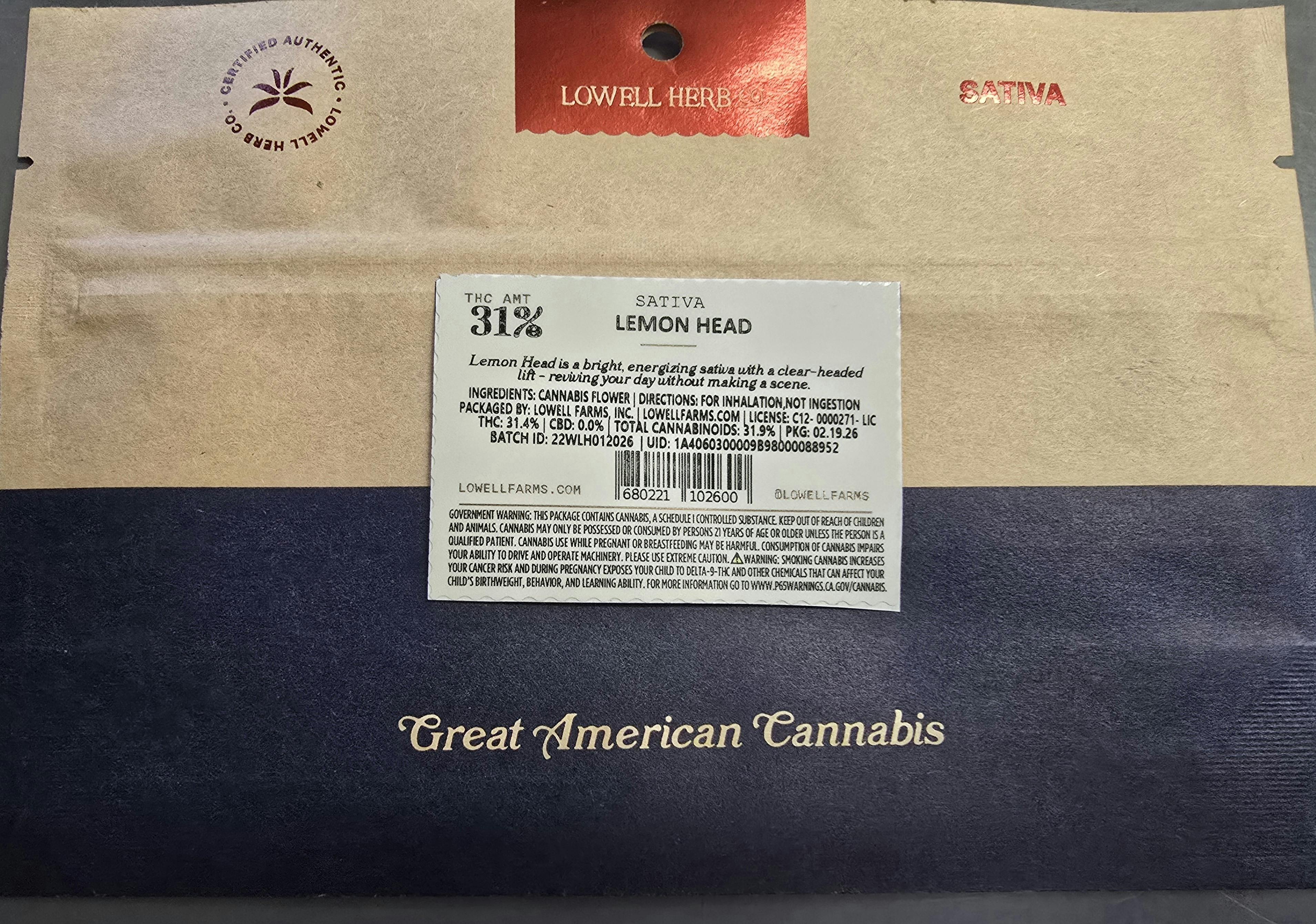 Lowell Herb Co. - LOWELL LITTLES, Lemon Head 14g Sativa - 1
