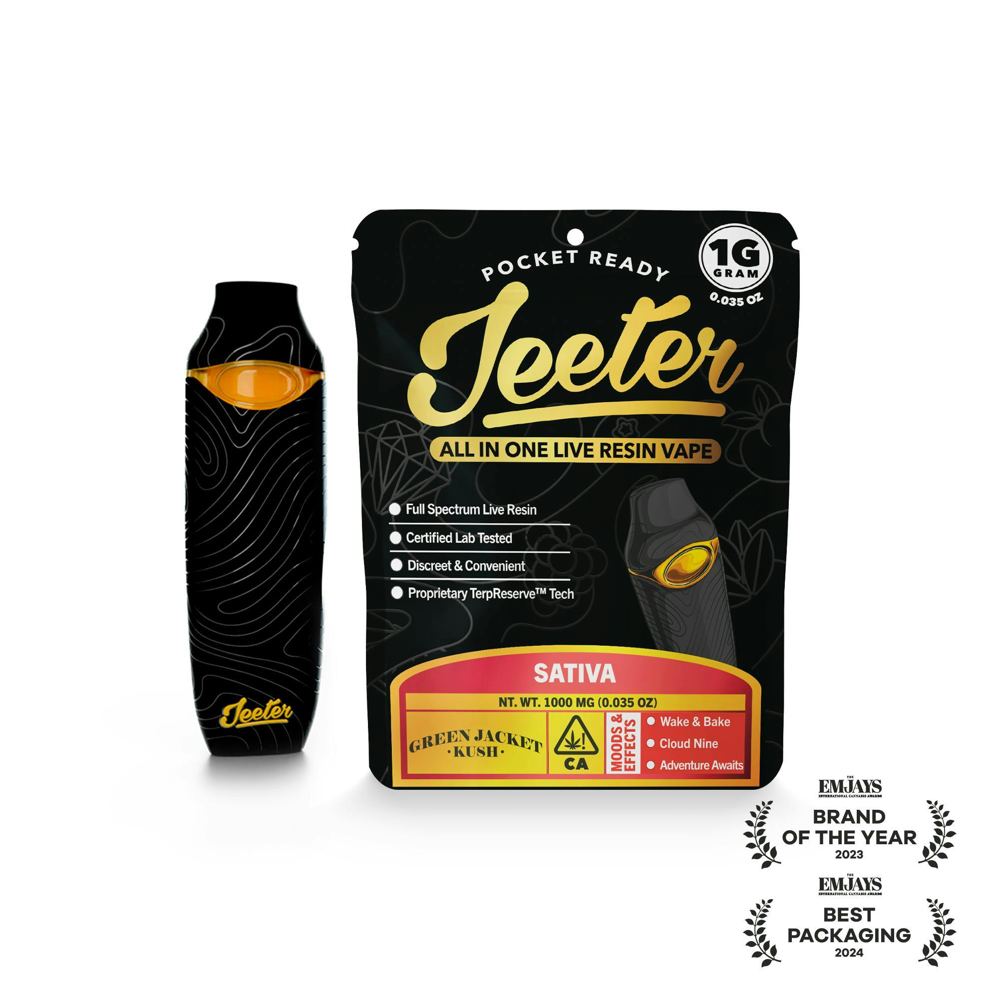 Jeeter - Jeeter | Green Jacket Kush | Live Resin Disposable | 1g - 1