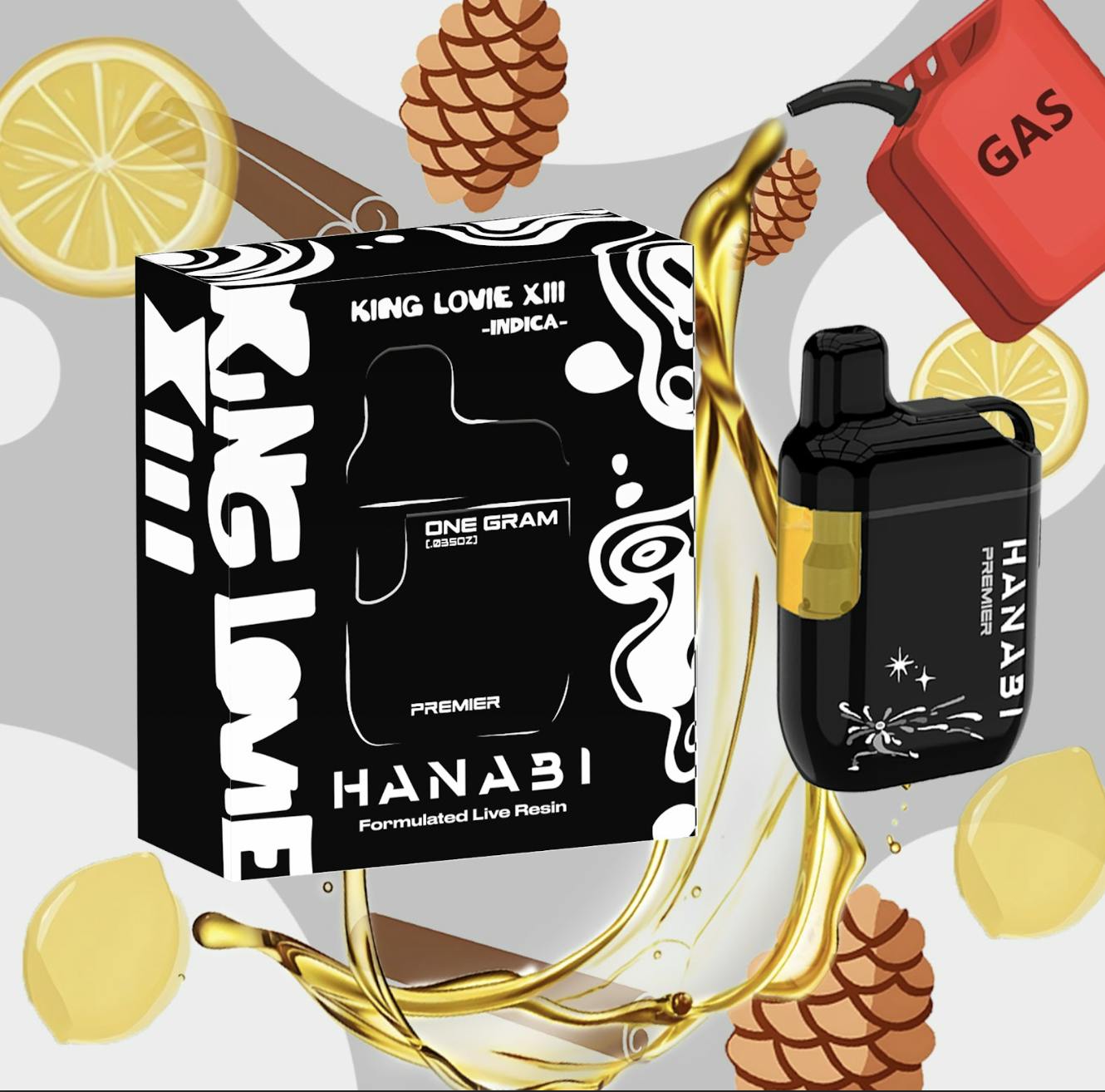 Hanabi - Hanabi | King Louie XIII | Premier Disposable | 1g - 1
