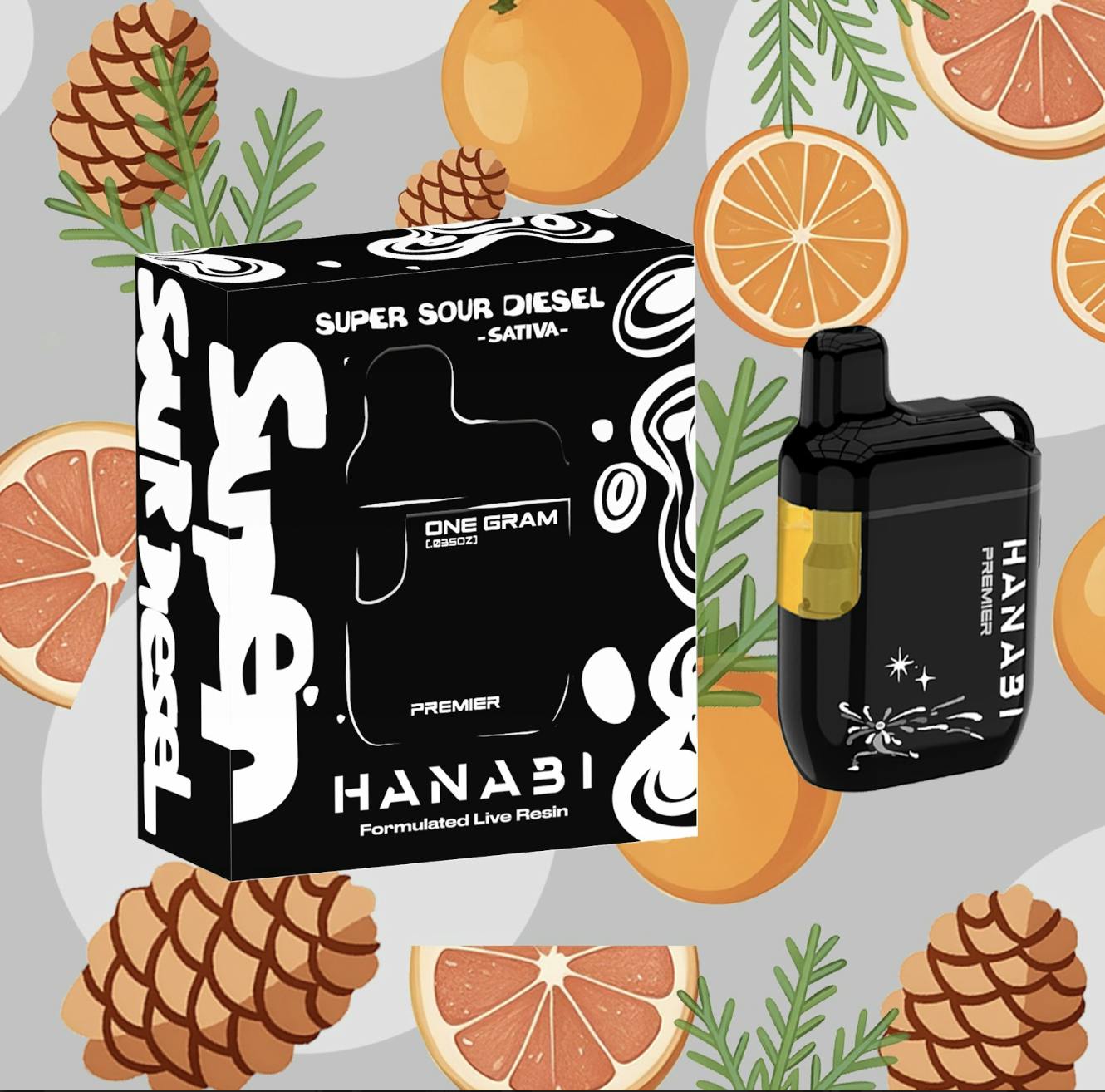 Hanabi - Hanabi | Super Sour Diesel | Premier Disposable | 1g - 1