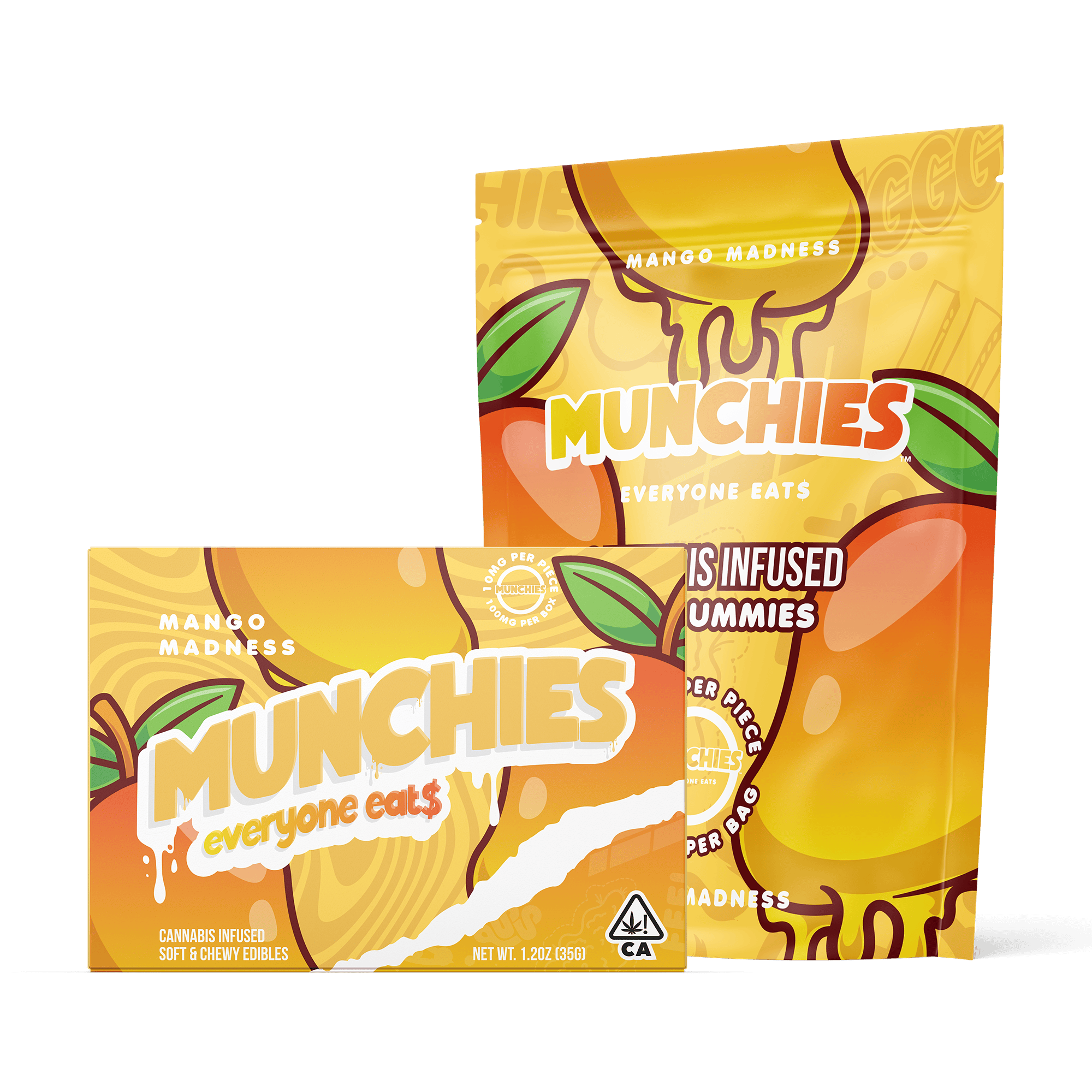 Munchies - Mango Madness Gummies | 100mg | 10ct | 10mg/ea - 1