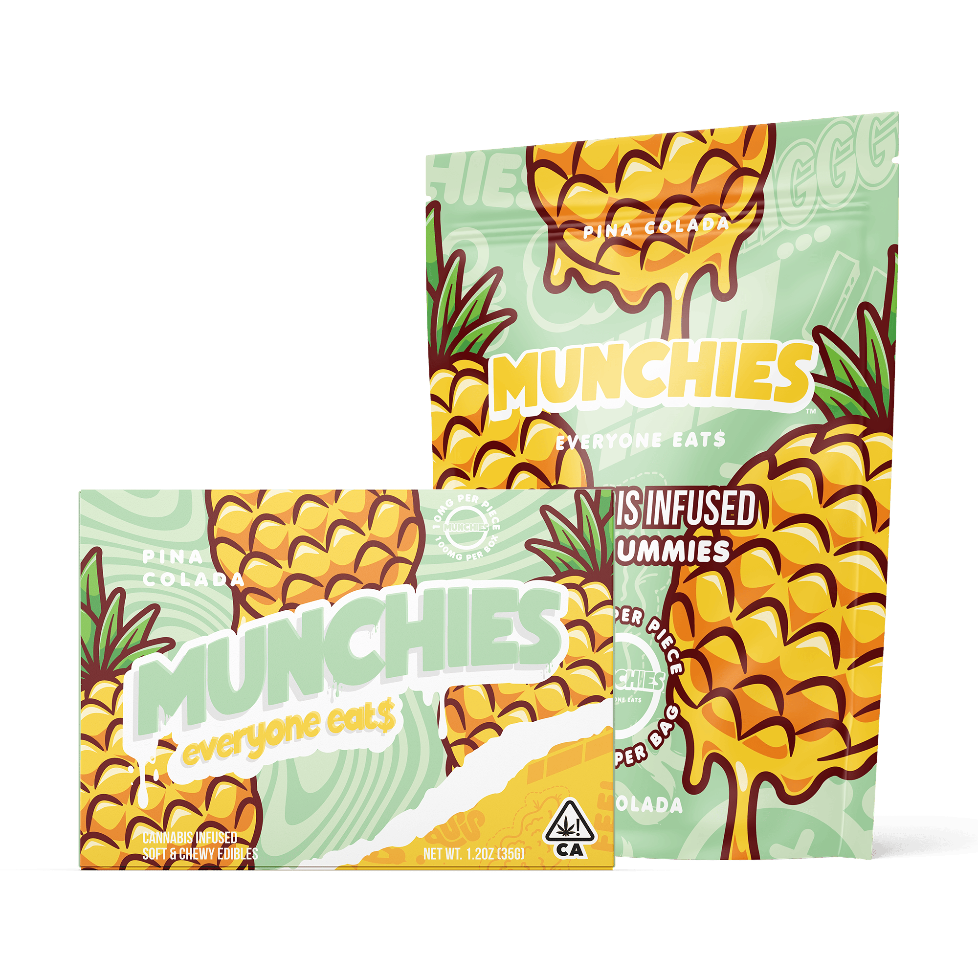 Munchies - Pina Colada Gummies | 100mg | 10ct | 10mg/ea - 1