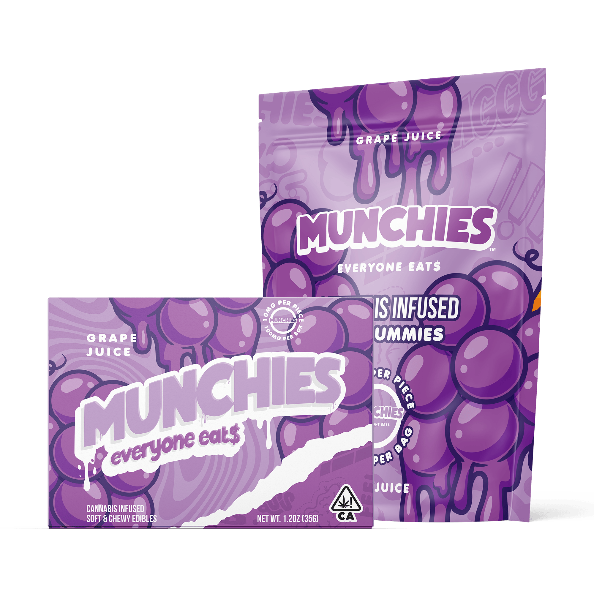 Munchies - Grape Juice Gummies | 100mg | 10ct | 10mg/ea - 1