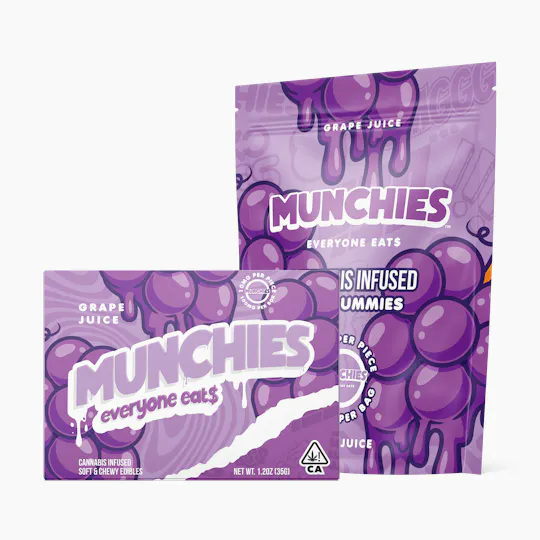 Munchies - Grape Juice Gummies | 100mg | 10ct | 10mg/ea - 1