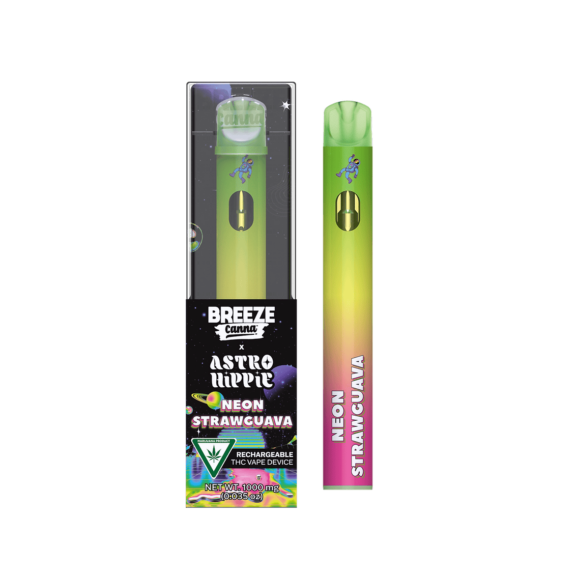 Astro Hippie - Astro Hippie | Neon Strawguava - Disposable Vape - 1g - 1