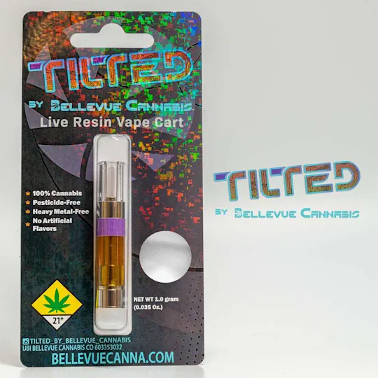 Tilted by Bellevue Cannabis Co - Ice Cream Cake – Live Resin Vape Cart – 1g - 1