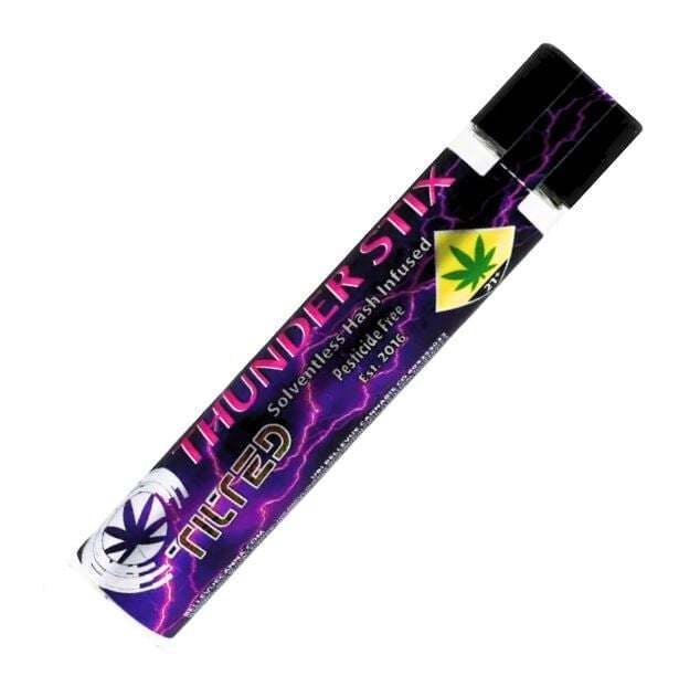 Tilted by Bellevue Cannabis Co - Sour Lemon Drop – Thunderstix – Hash Infused Pre Roll – 1.2g - 1
