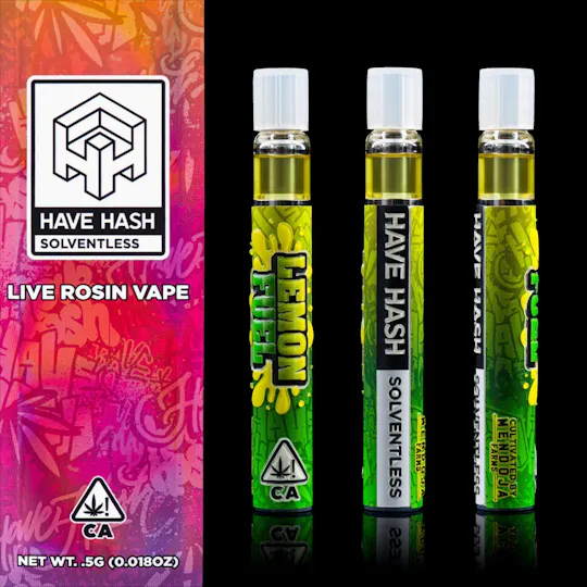 Have Hash - Lemon Fuel – Live Rosin Vape (Mendoja Farms) - 1