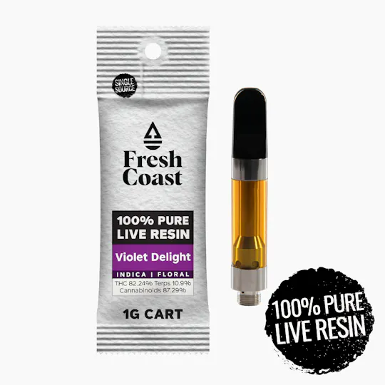 Fresh Coast - Violet Delight | 100% Pure Live Resin 1g Cart | Indica - 1