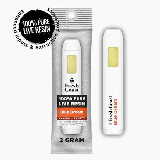 Fresh Coast - Blue Dream | 100% Pure Live Resin 2G Disposable | Sativa - 1