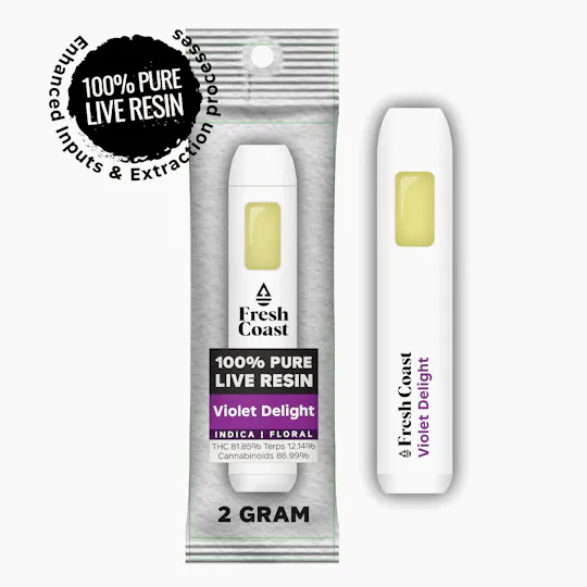 Fresh Coast - Violet Delight | 100% Pure Live Resin 2G Disposable | Indica - 1