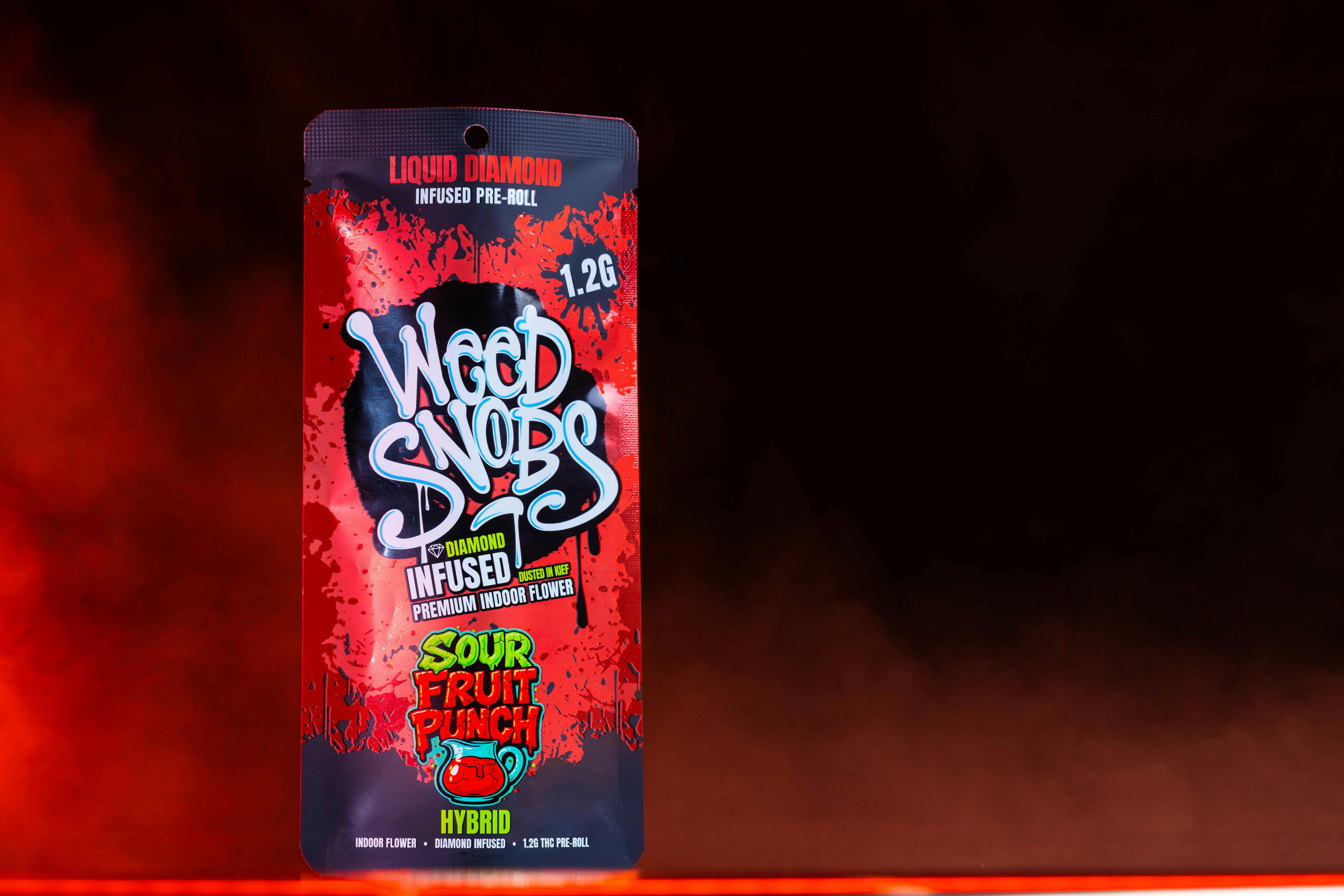 Weed Snobs - Sour Fruit Punch Liquid Diamond Infused Preroll 1.2g - 1