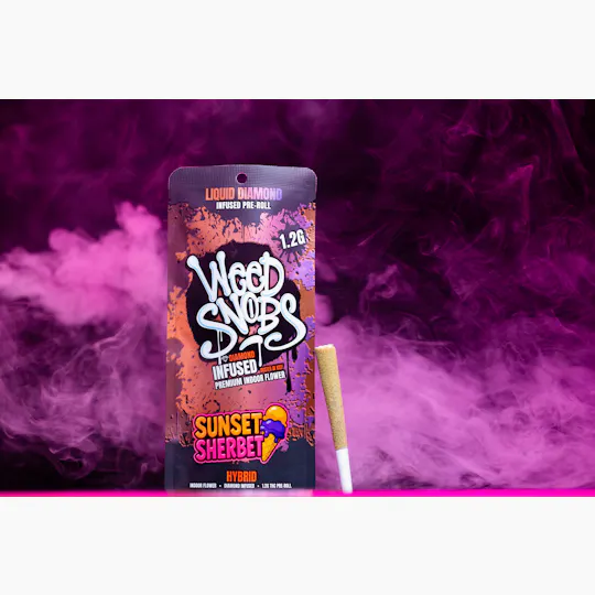Weed Snobs - Sunset Sherbet Liquid Diamond Infused Preroll 1.2g - 1