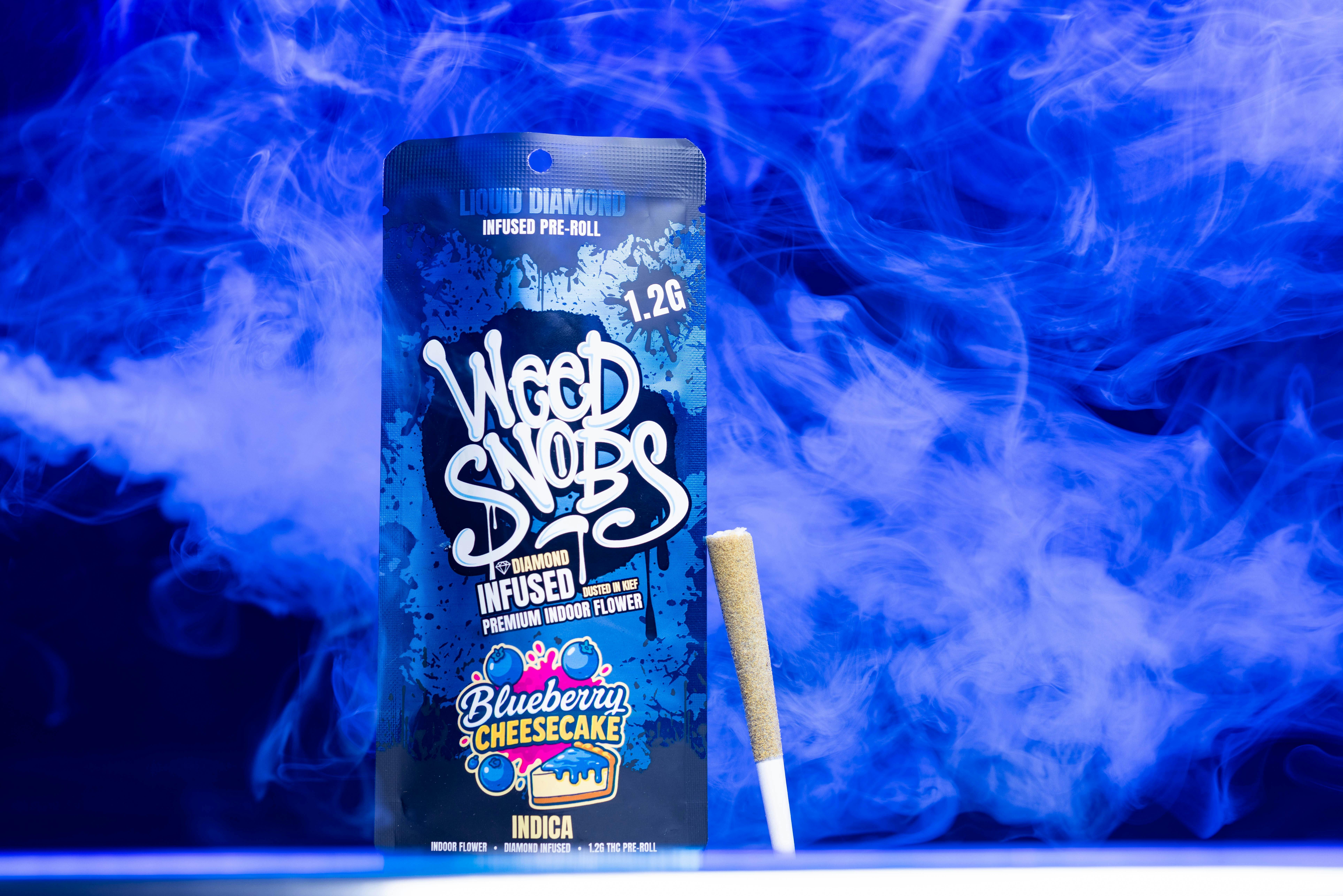 Weed Snobs - Blueberry Cheesecake Liquid Diamond Infused Preroll 1.2g - 1