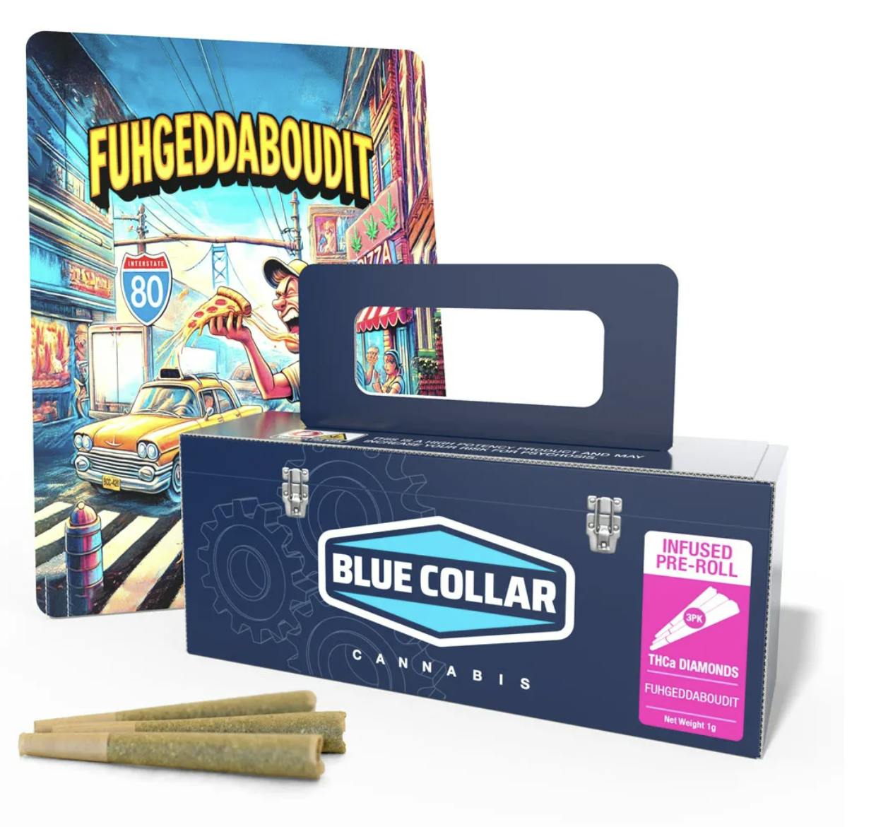 Blue Collar Cannabis - Blue Collar | Fuhgeddaboudit Infused Pre Rolls 3pk - .33g - 1
