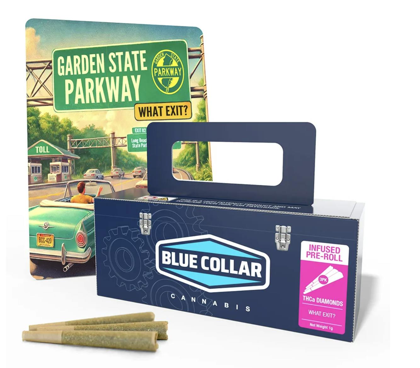 Blue Collar Cannabis - Blue Collar | What Exit? Infused Pre Rolls 3pk - .33g - 1