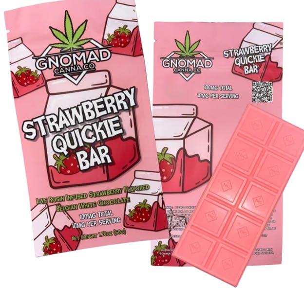 Gnomad - GNOMAD BAR 100MG -STRAWBERRY QUICKIE (ROSIN INFUSED) - 1