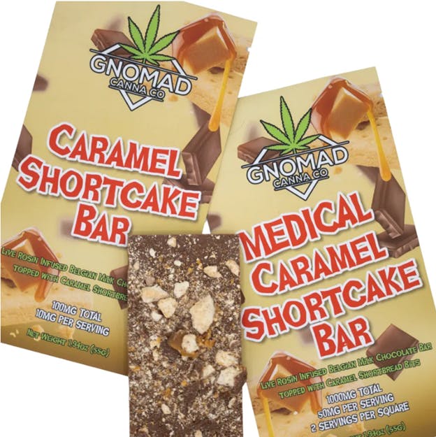 Gnomad - GNOMAD BAR 100MG - CARAMEL SHORTCAKE (ROSIN INFUSED) - 1