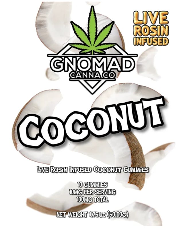 Gnomad - GNOMAD GUMMIES 100MG -COCONUT (ROSIN INFUSED) - 1