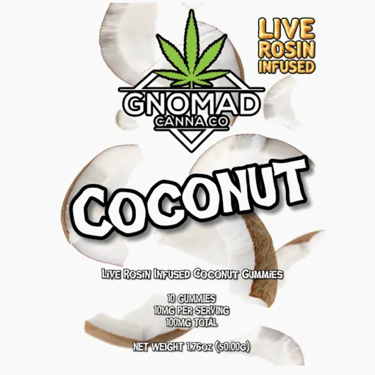 Gnomad - GNOMAD GUMMIES 100MG -COCONUT (ROSIN INFUSED) - 1