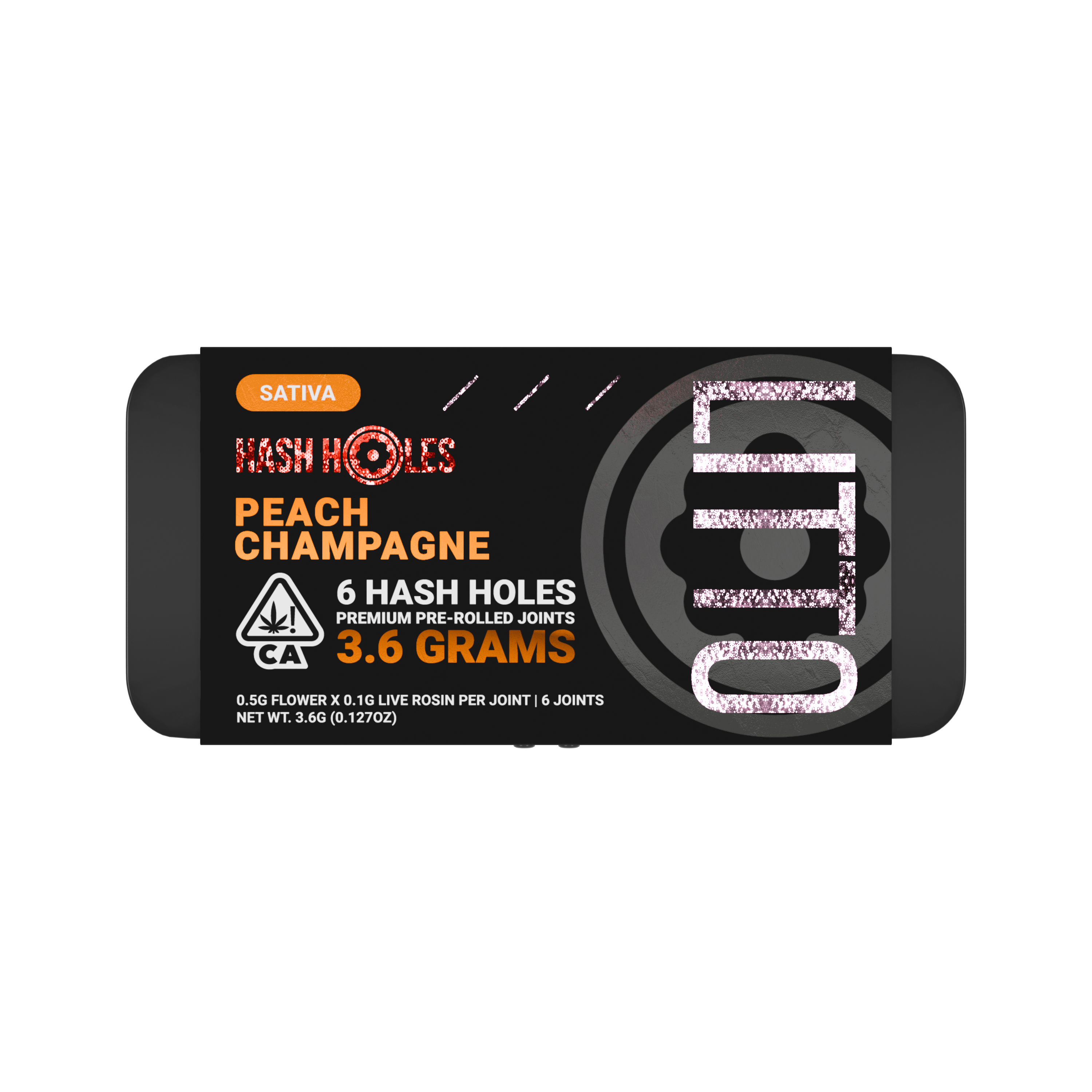 LITTO - LITTO - Peach Champagne - Mini Hash Holes - Sativa - 3.6G - 1