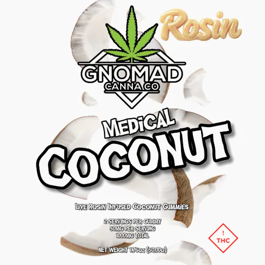 Gnomad - GNOMAD GUMMIES 1000MG (MED) - COCONUT (ROSIN INFUSED) - 1