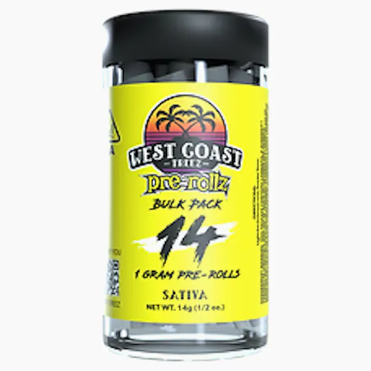 West Coast Treez - Mango Haze – Sativa – Pre Rollz – 14ct - 1